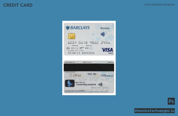 Vorschau einer Beispielkarte der Barclays PLC (Vereinigtes Königreich)